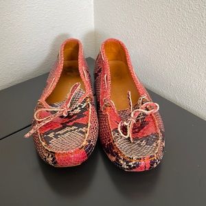 SOLD: Vince Camuto Italian Snakeskin Flats, Sz 8